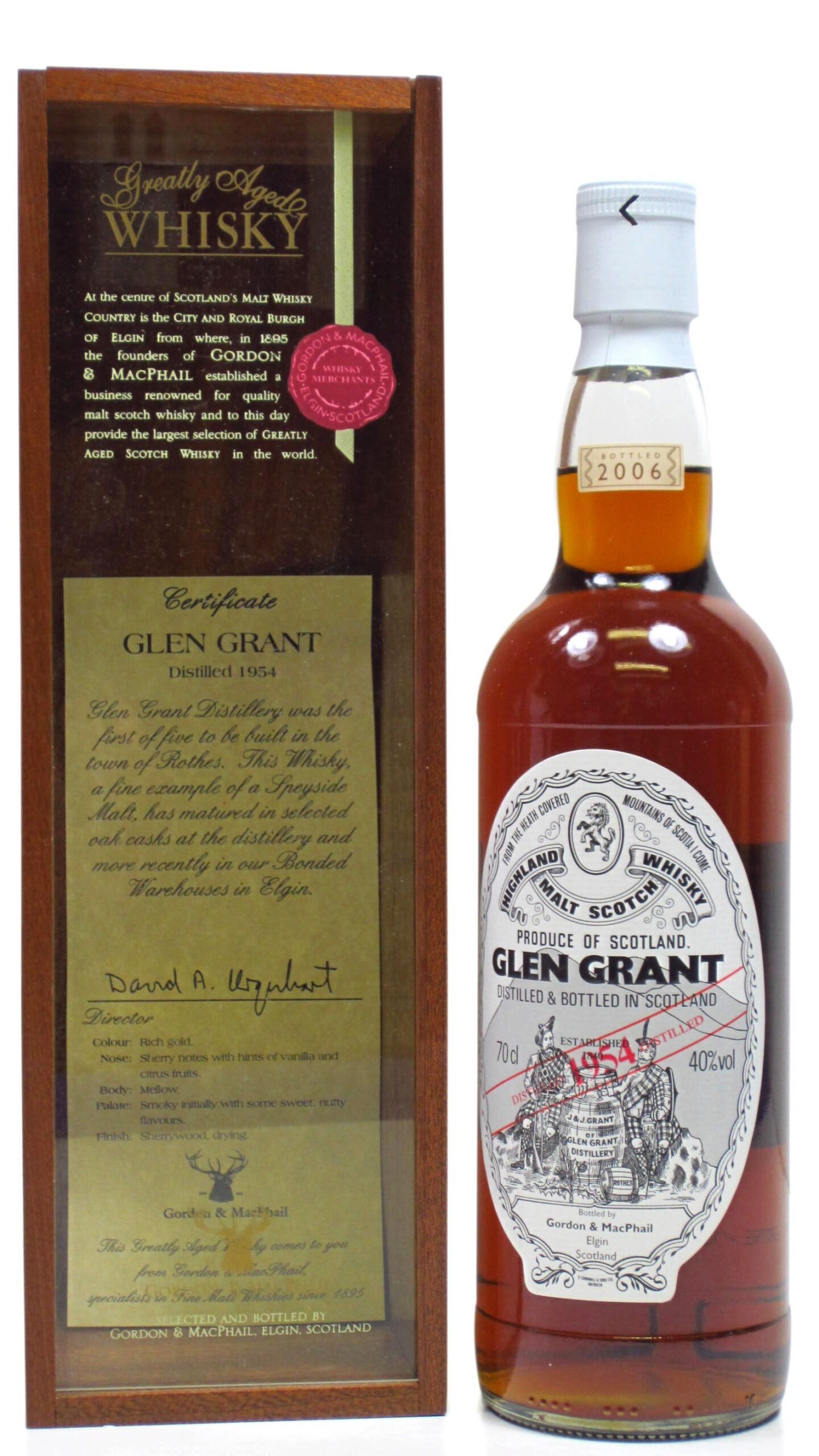 Glen Grant - Gordon & MacPhail Speyside Single Malt Scotch 1954 52 year old Whisky