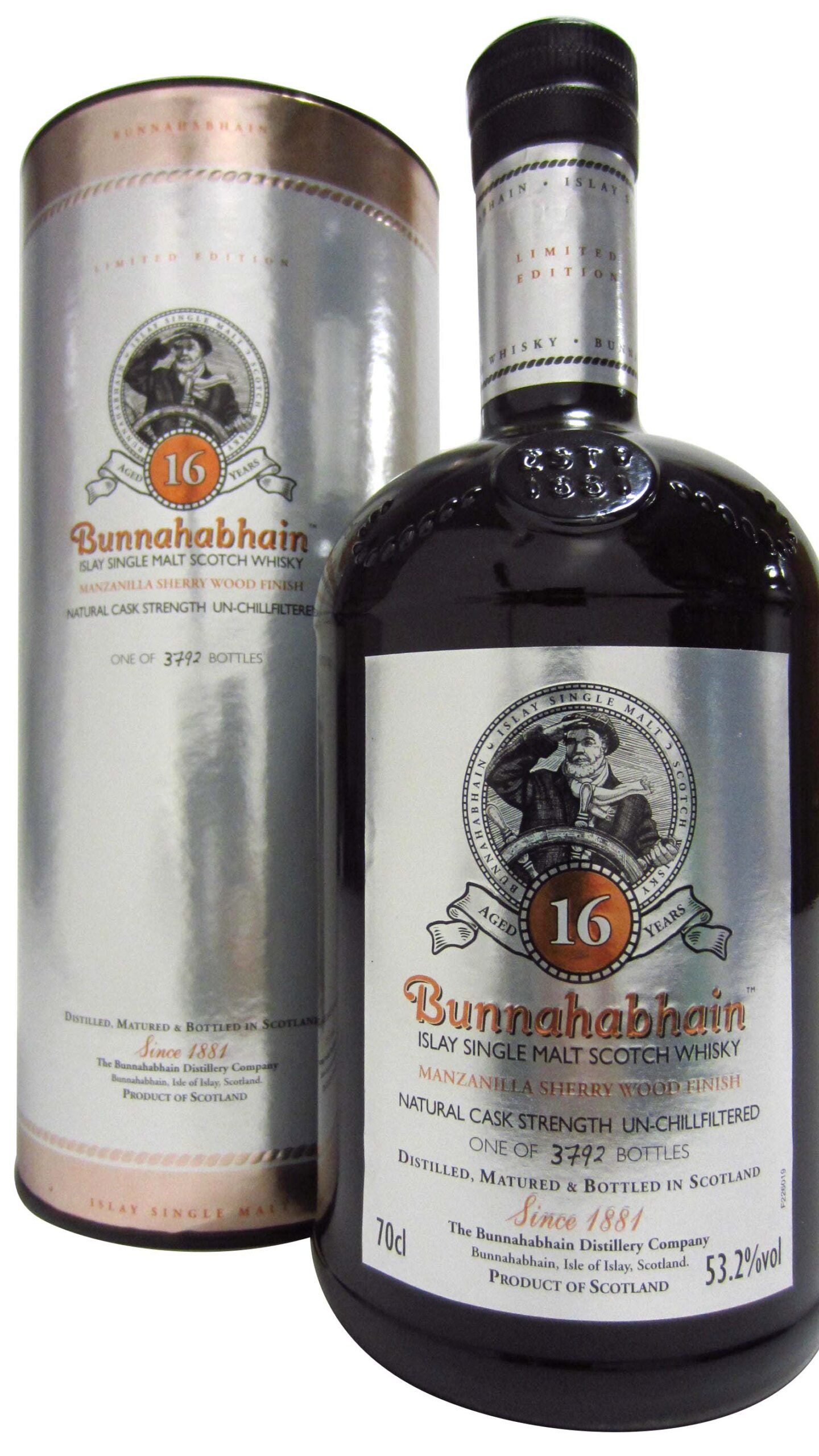 Bunnahabhain Manzanilla Sherry Wood Finish Islay Single Malt Scotch Whisky